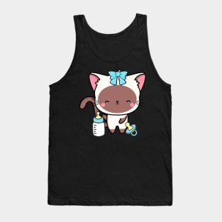 Cute White Cat is a baby Tank Top